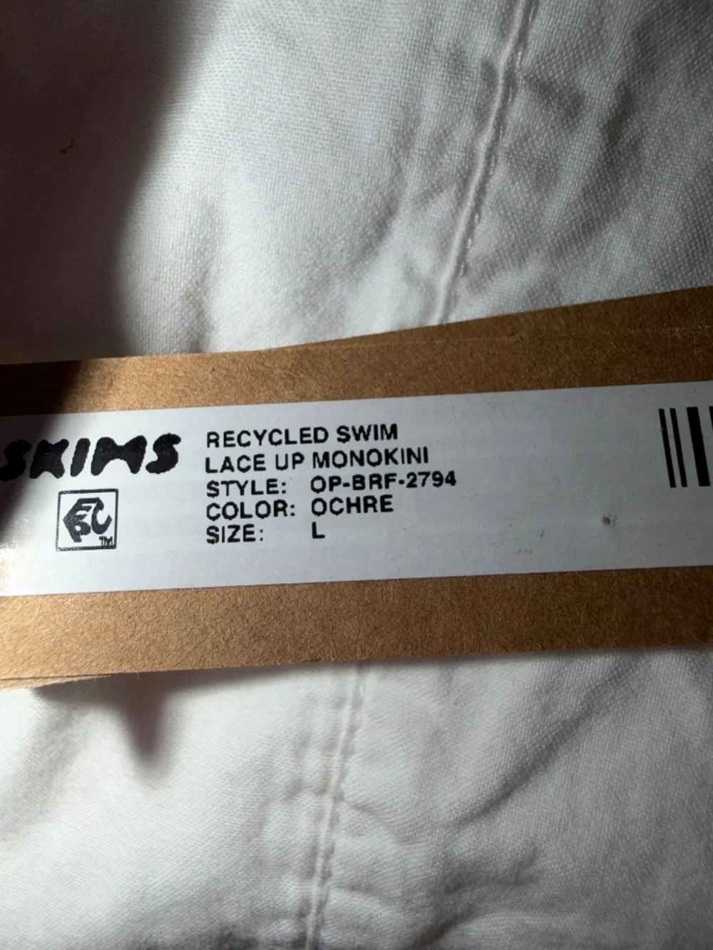 NWT SKIMS Monokini Lace Up Swimsuit L